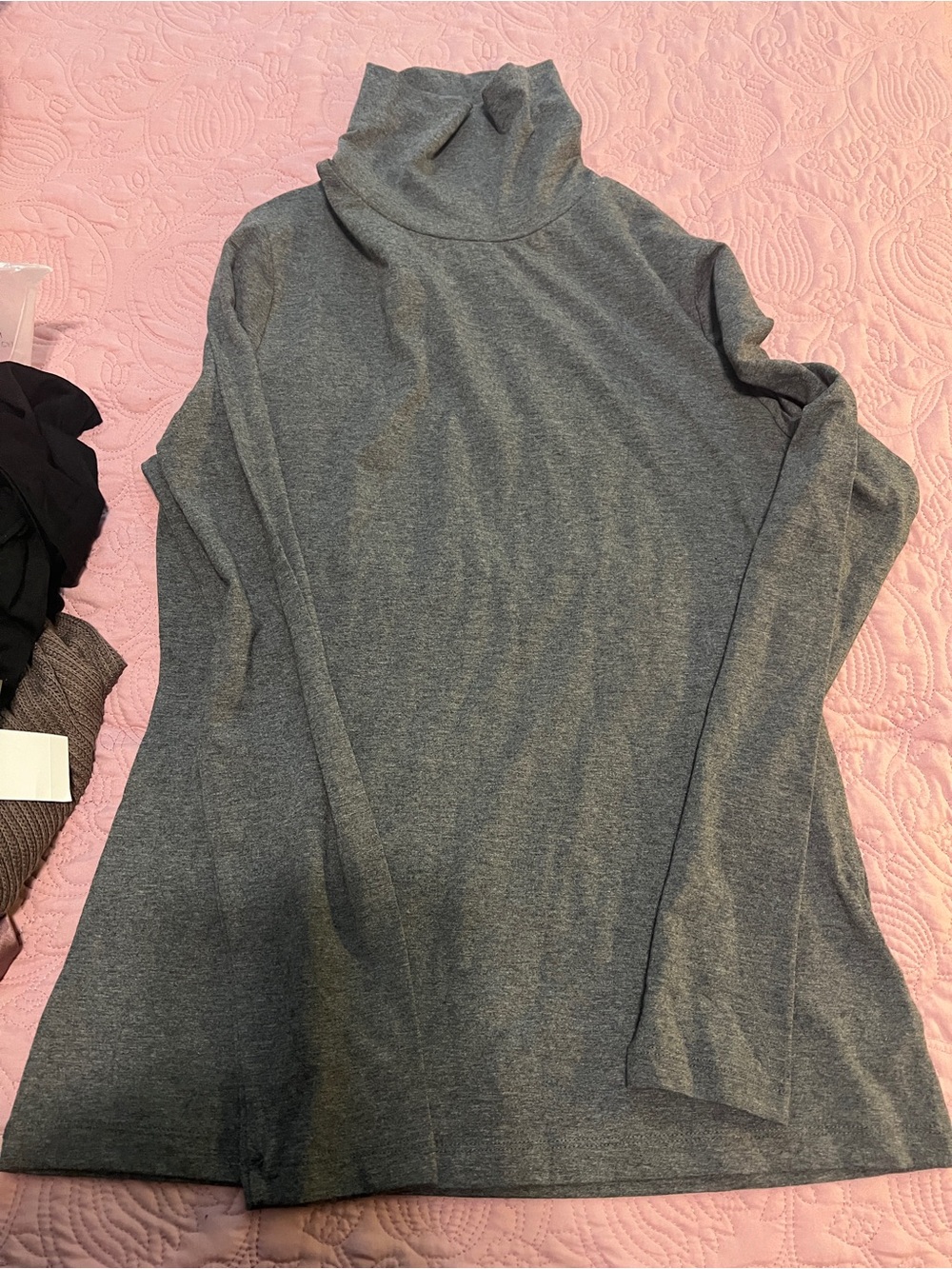 Time and Tru Charcoal Gray Turtleneck Sweater